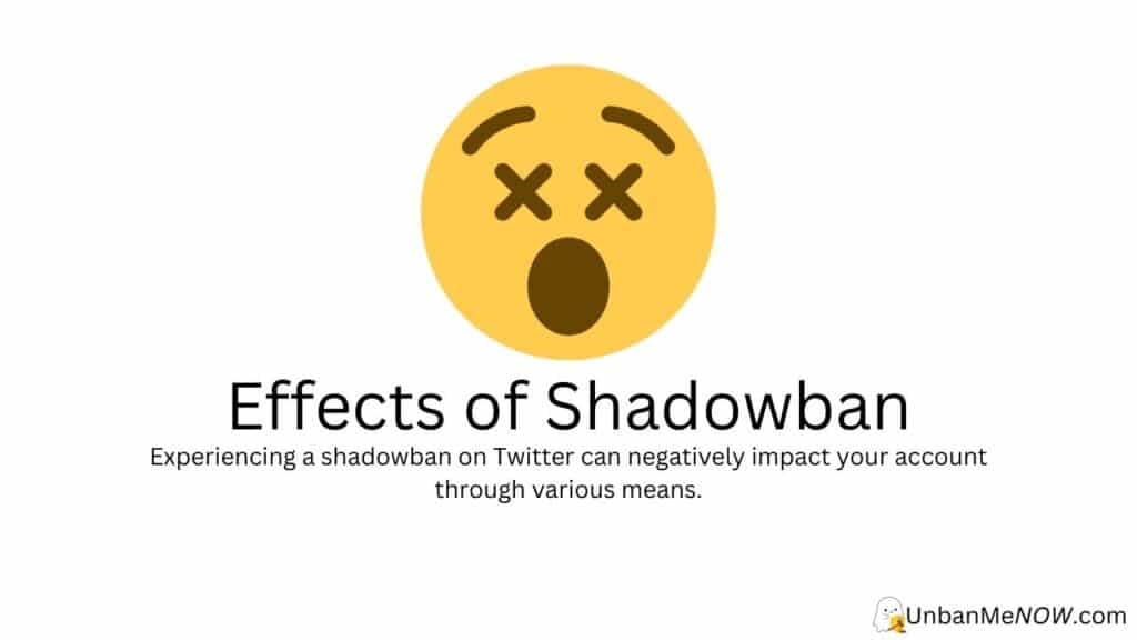 Effects of Shadowban on your Twitter Account