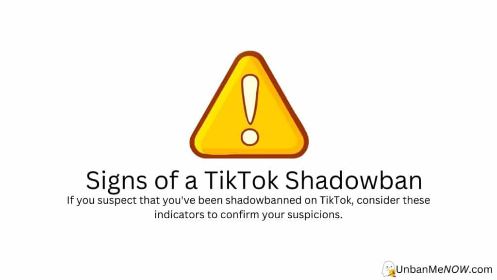 Indications of a TikTok Shadowban