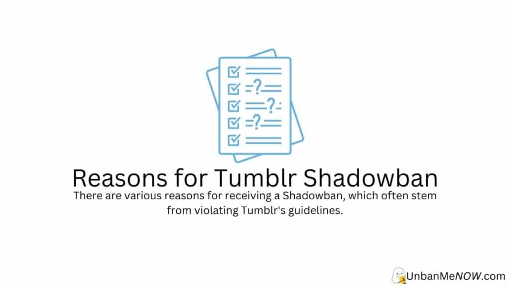 Reasons for getting Shadowbanned on Tumblr