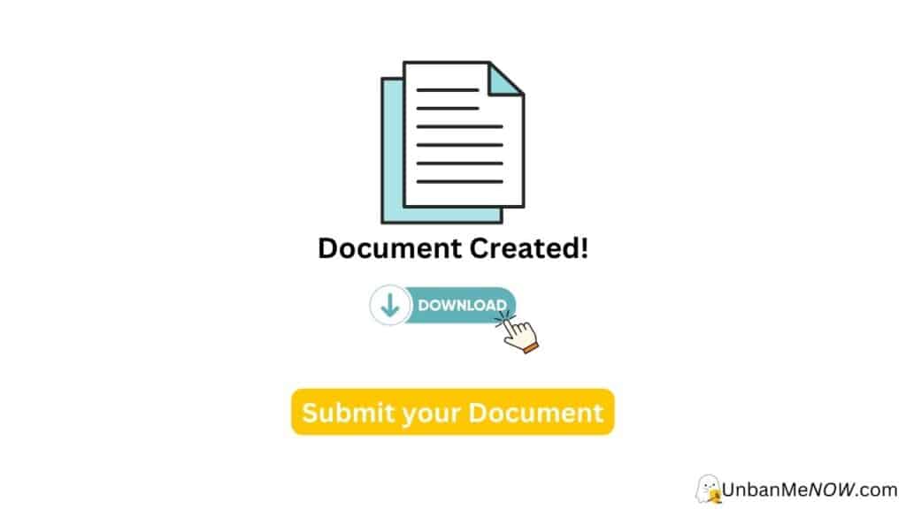 Submit your Document to Unban you from Shadowban Successfully